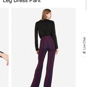 NWT express super high waisted stripe wide pants